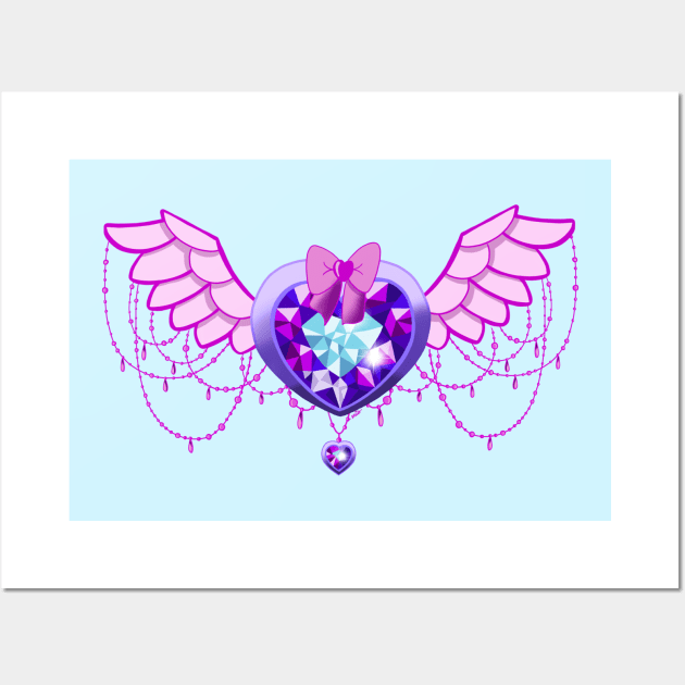 Mahou Pink Crystal Wall Art by MailoniKat